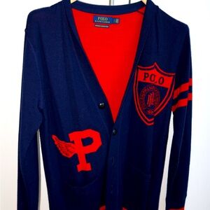 **Polo Ralph Lauren Collegiate Cardigan - Classic Americana Style**